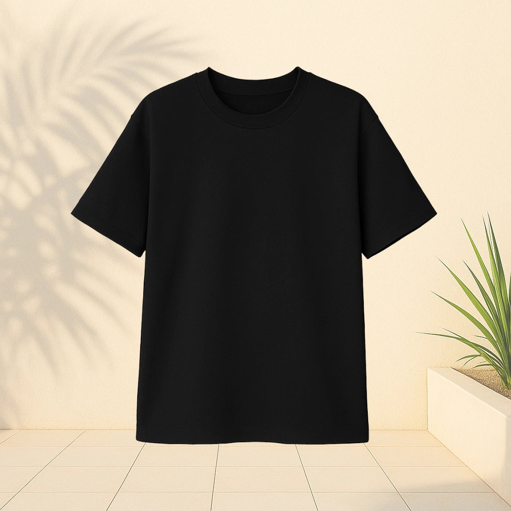 Black Drop Shoulder T-Shirt