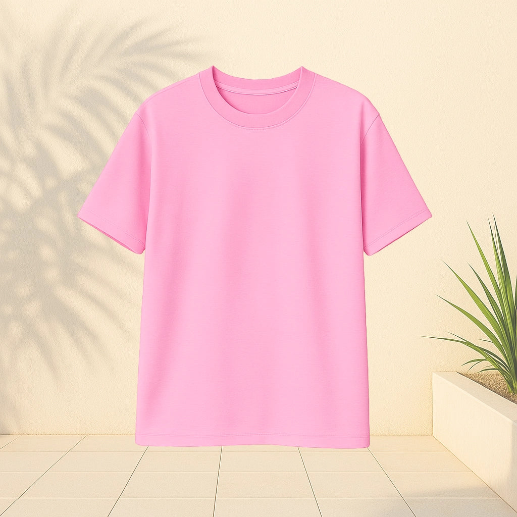 Pink Drop Shoulder T-Shirt