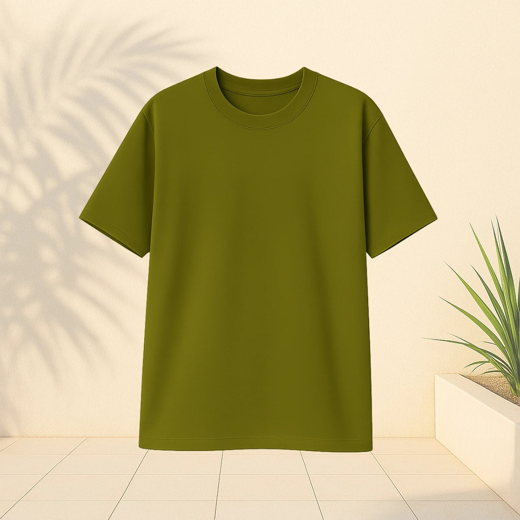 Olive Drop Shoulder T-Shirt
