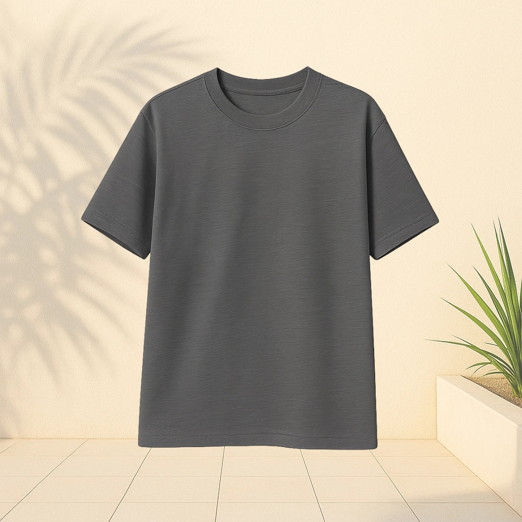 Gray Drop Shoulder T-Shirt