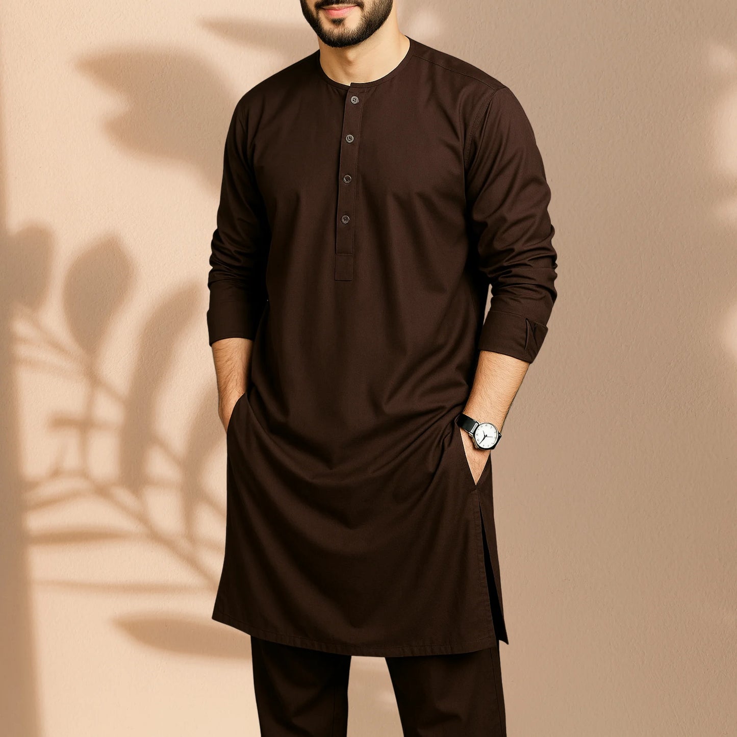 Coffee Classic Panjabi and Pajama Set | P-003