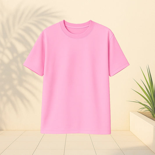 Pink Drop Shoulder T-Shirt