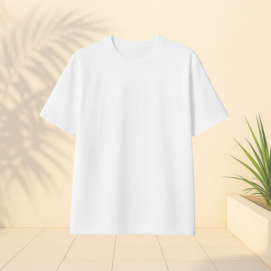 White Drop Shoulder T-Shirt